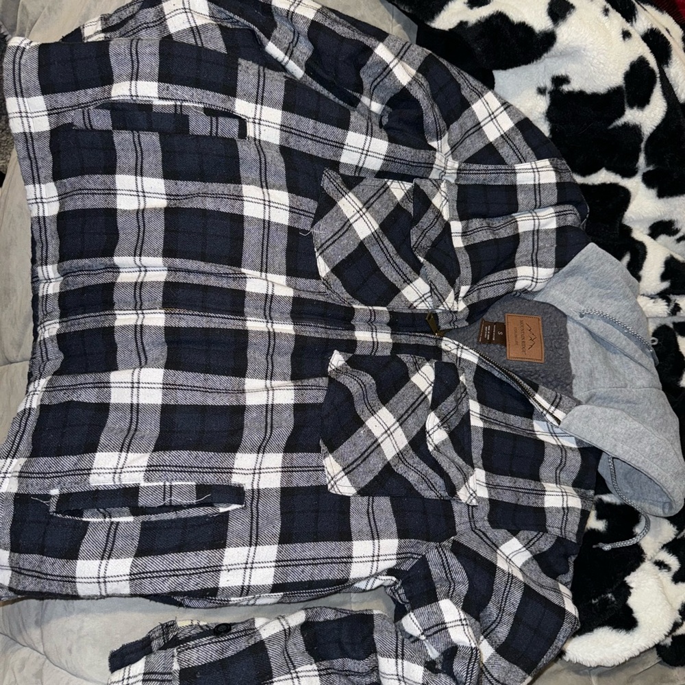 Hooded flannel jacket